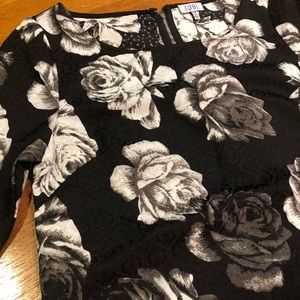 Tobi Black Rose Print Dress